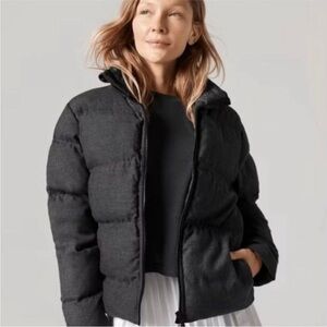 Allbirds Women's Charcoal Grey Merino Wool Puffer Jacket Coat Small S NWT